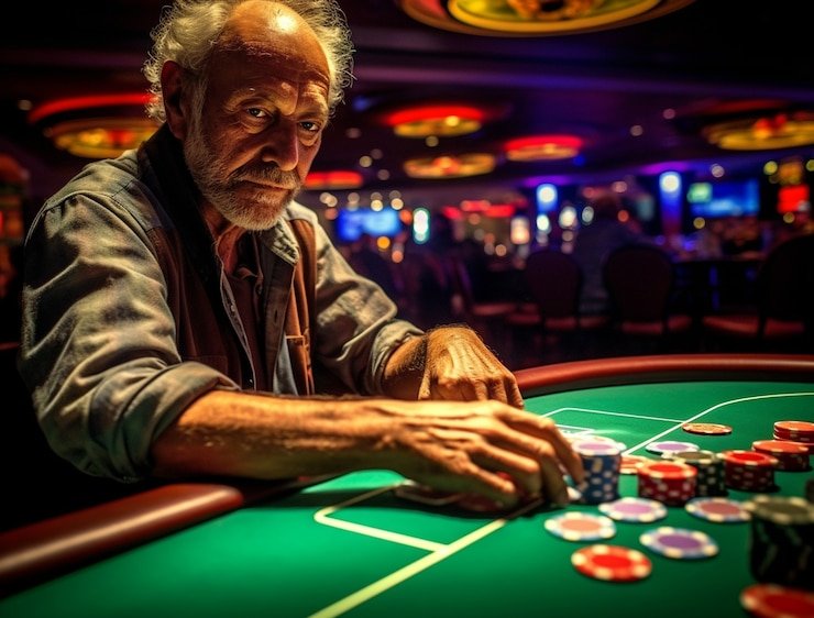 Baccarat table layout displaying player and banker betting areas